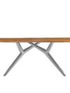 Eettafel met Natuurlijk Gevormd Tafelblad en Metalen Frame 160 cm