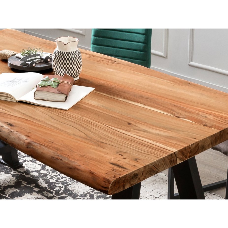 Massief Houten Tafelblad 240 cm Bruin 56 mm - Afbeelding 12