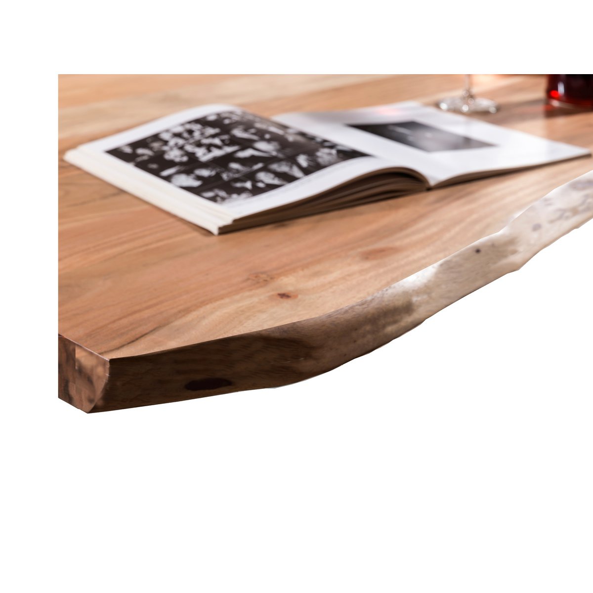 Massieve Houten Eettafel 180 cm met Industrieel IJzeren Frame - Afbeelding 4