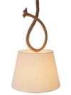 Touw Vloerlamp Jute met Crèmekleurige Kap
