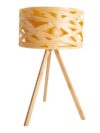 Finja tafellamp met houten look en gelaagde kap