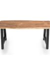 Massief Acaciahouten Eettafel met Zwart A-frame 200 cm