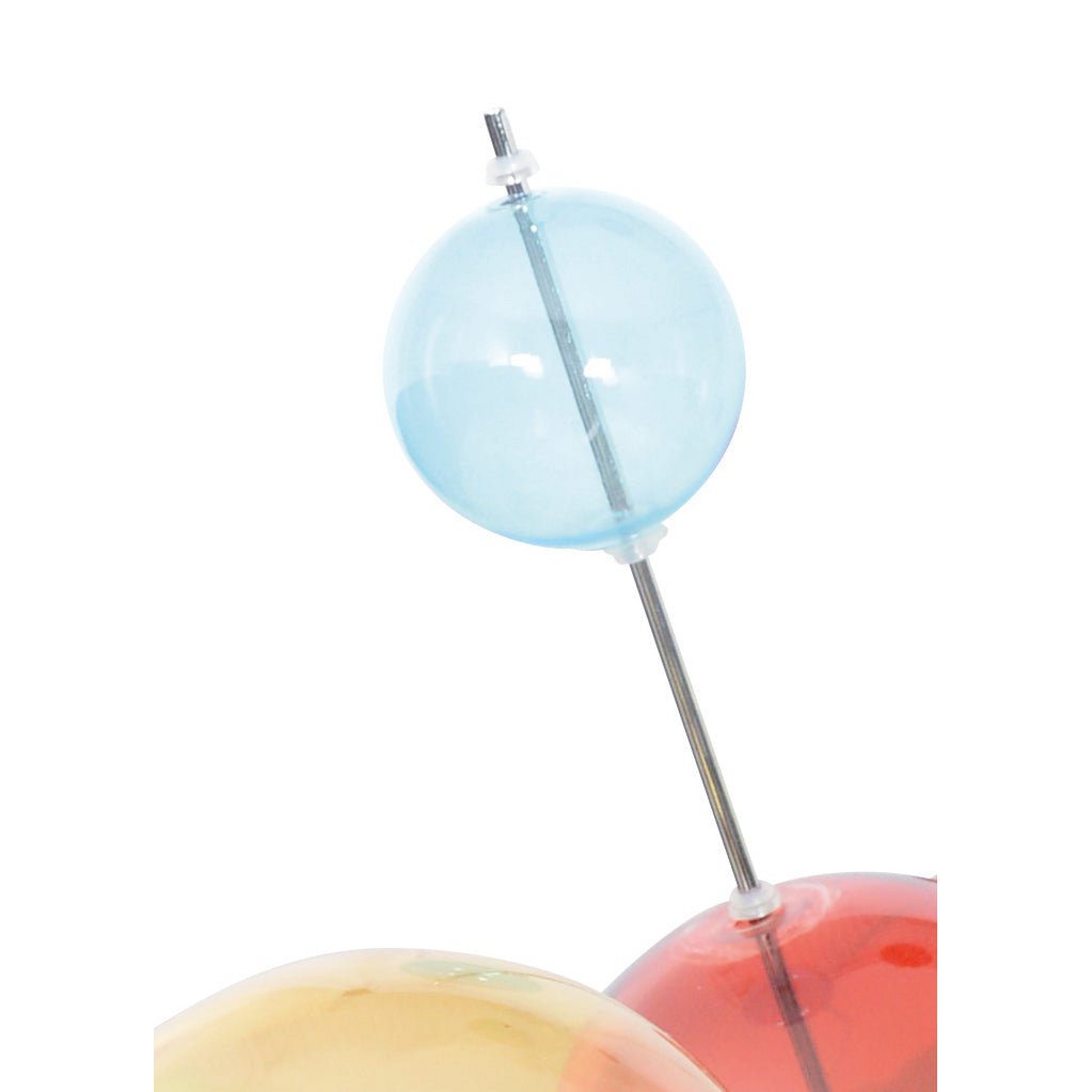 Hanger lamp "explosie" gekleurd gemaakt van metaal en glas, G9 -versies, hangende lamp voor eetkamer, woonkamer, hal of kantoor, Øca. 65 cm - Afbeelding 6