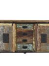 Dressoir Gerecycled Oud Hout met Schuifdeuren - Meerkleurig/Zwart 150 cm