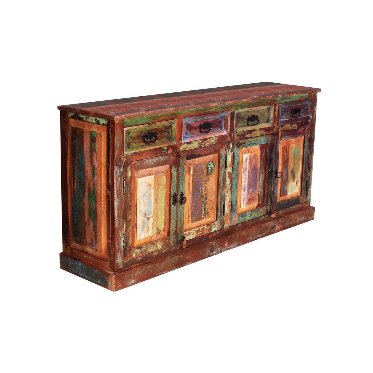 Kleurrijk Dressoir van Gerecycled Hout - 160 cm - Afbeelding 5