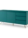 Scandinavisch Dressoir Blauw met Gouden Poten