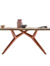 Industriële Eettafel van Massief Acaciahout met Boomrand 200 cm
