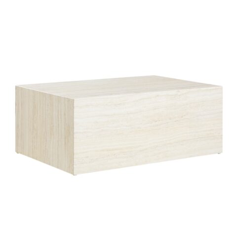 Salontafel Travertinlook Beige 90 cm