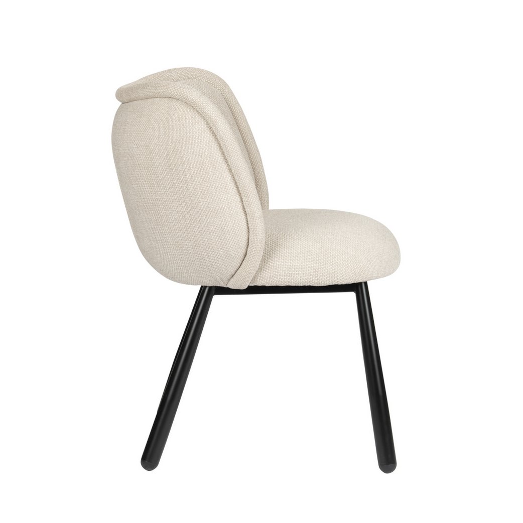 Panda Chair - Beige met Zwart Onderstel - Afbeelding 2