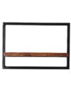 Wandplank in Industrieel Design met Mangohouten Opbergvak