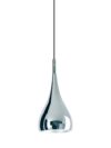 Hanger Lamp "Style", retro klassiek, hanglamp gemaakt van chroom-glanzend metaal met E27-aansluiting, paraplu Ø15 cm, ideaal voor eetkamer, woonkamer en keuken.