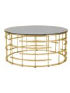 Salontafel goud/grijs Ø 90 cm