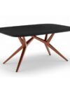 Bruine Mangohouten Eettafel met Antiek Stalen Y-Frame 180 cm