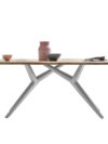 Massief acaciahouten eettafel 160 cm met natuurlijke boomrand
