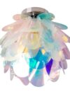 Plafondlamp "fora" gemaakt van metaal en iriserend plastic, E27 -aansluiting, verlichting voor woonkamer, eetkamer en kantoor, Ø40 cm