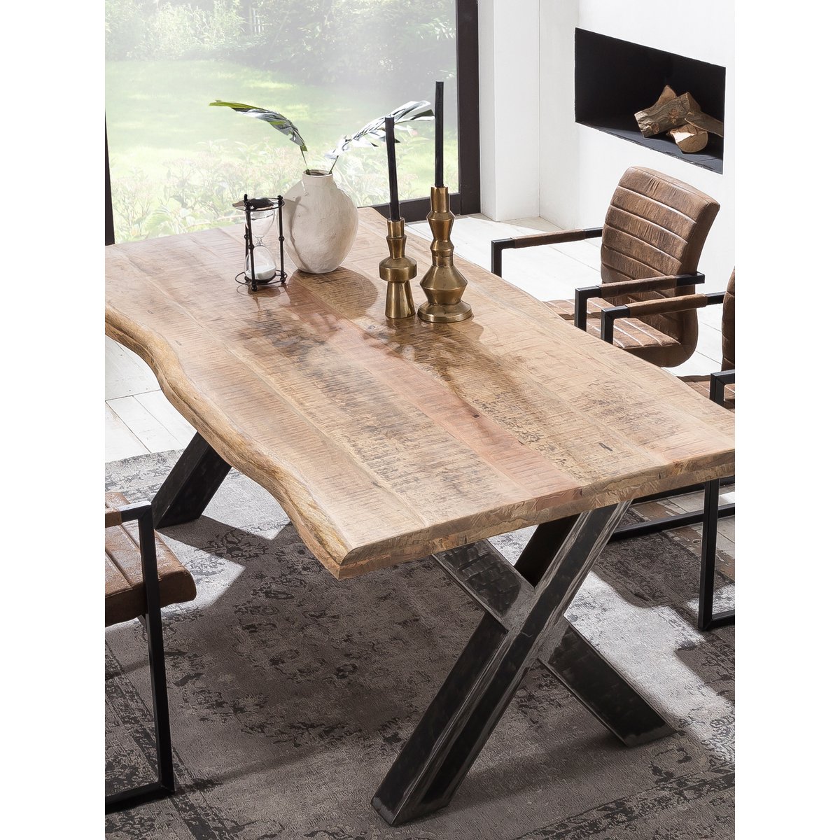 Tafelblad Massief Hout - Bruin 180x90 cm - Afbeelding 11