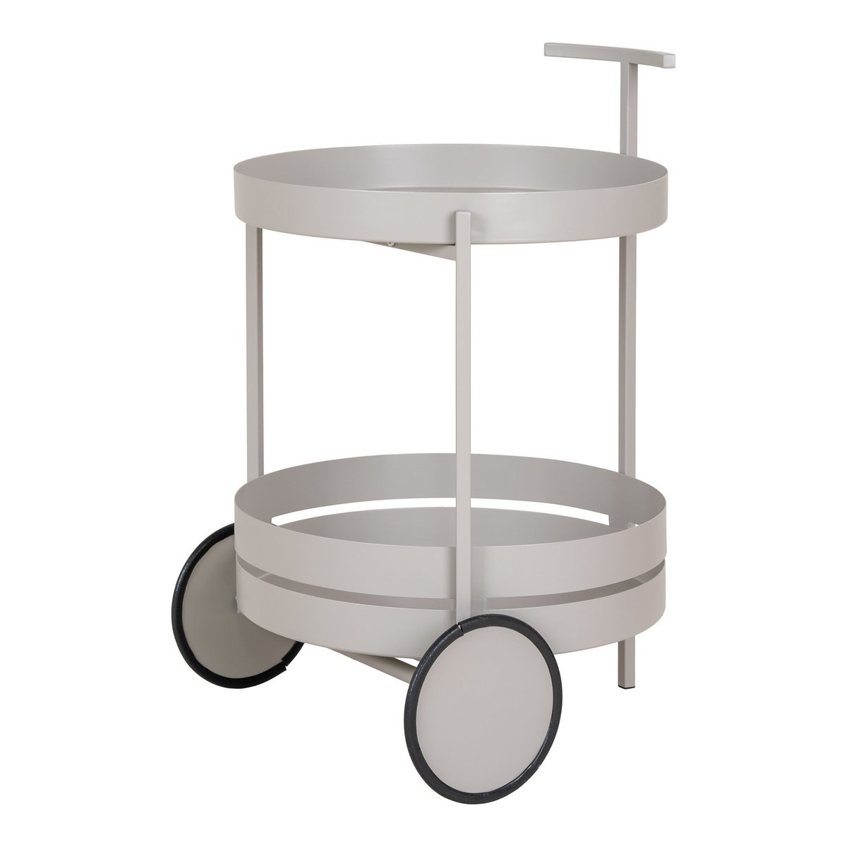 Beja Bartrolley - Grijs Staal met 2 Planken en Wielen 40x49,5x61 cm - Afbeelding 5