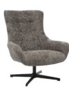 Fauteuil chenille stof donkergrijs