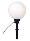 Buiten de Spitical Spit "Ball" D: 50 cm, voor buiten, plastic aarde spies, wit, E27, - Wegelettes