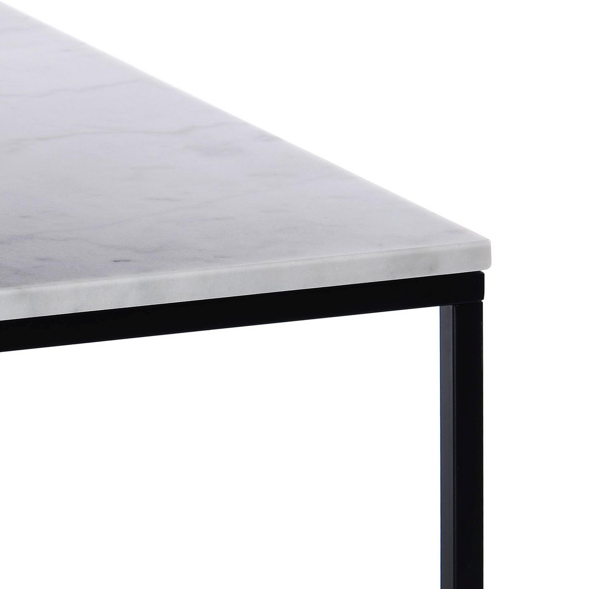 Marmeren salontafel wit zwart 75 x 75 x 48 cm - Afbeelding 4