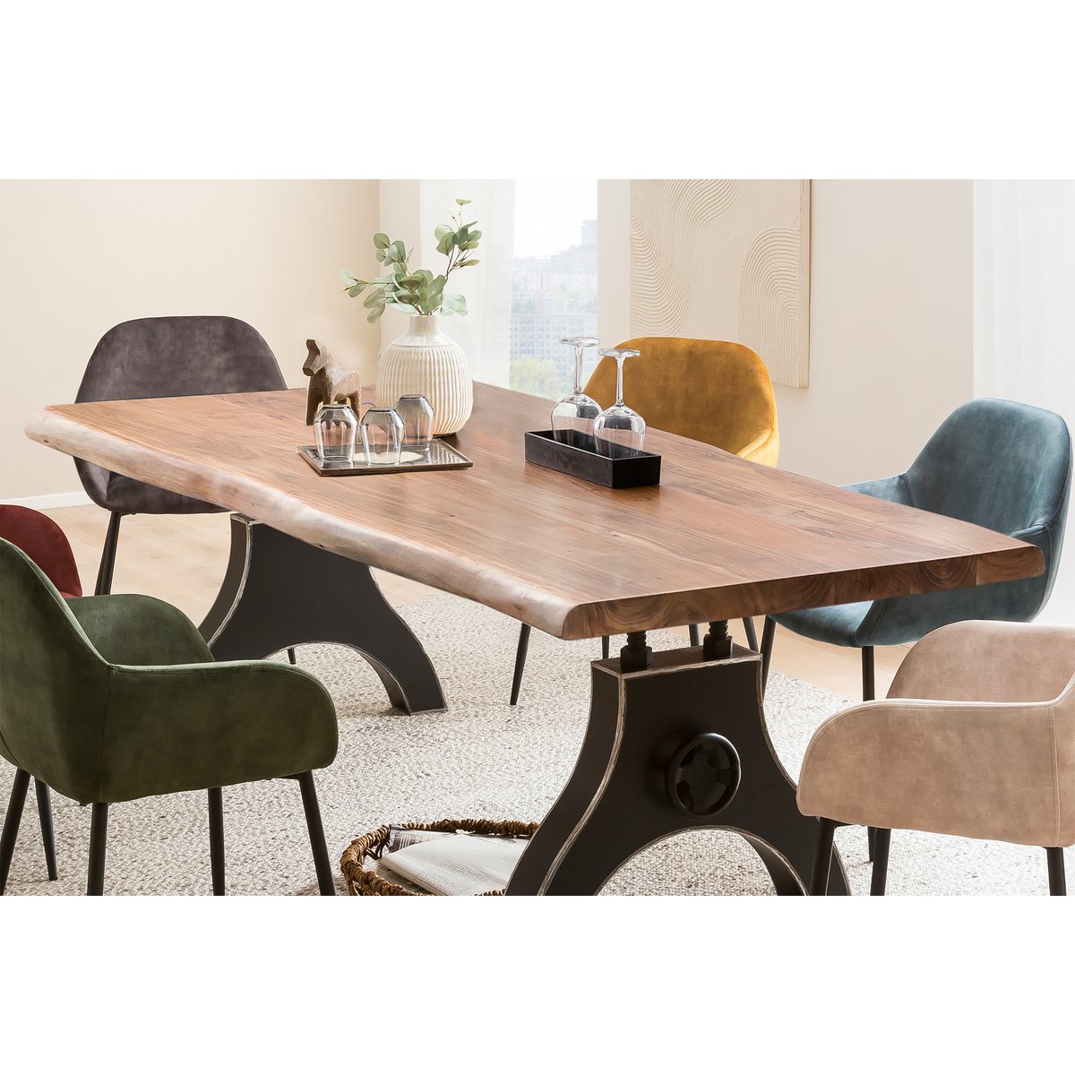 Massief Houten Tafelblad 240 cm Bruin 56 mm - Afbeelding 13