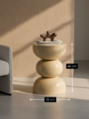 Luna Ronde Bijzettafel Beige 32 cm
