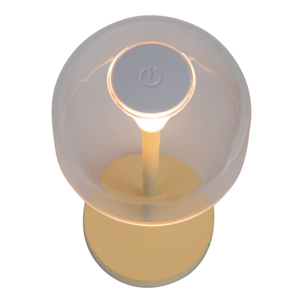 2-ex-ingestelde LED-batterijtafellamp "Gomba" voor buiten en binnen, gemaakt van metaal en plastic in geel, 18,5 cm hoog - Afbeelding 7