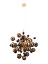 Explosie Hanglamp Goud-Zwart met Glazen Bollen