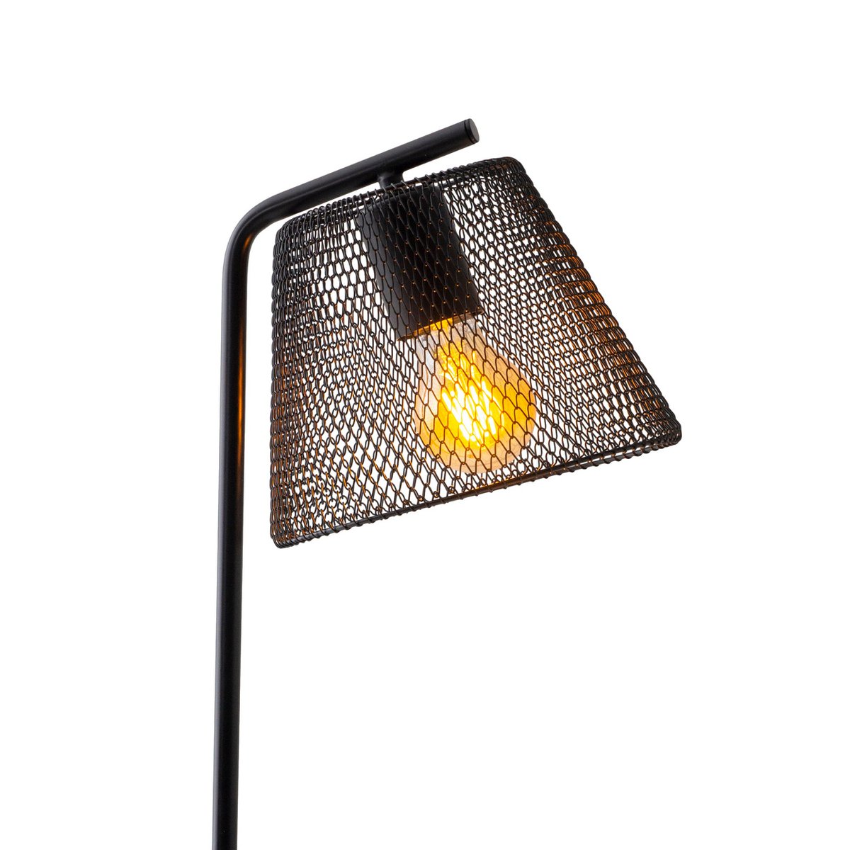 Staande lamp "Korie", vloerlamp gemaakt van zwart in zwart, met E27 -aansluiting, 140 cm hoog, voor de woonkamer en kantoor. - Afbeelding 4