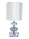 Näve Mali Tafellamp Chroom met Stoffen Kap 28,5 cm
