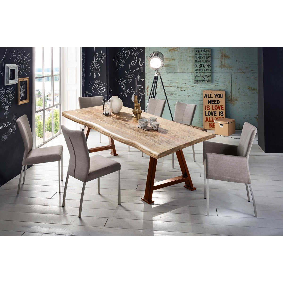 Tafelblad Massief Hout - Bruin 180x90 cm - Afbeelding 13