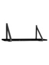 Forno Wandplank Zwart met Leren Riemen