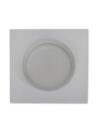 Het opzetten van "Miro" 8,5 x 8,5 cm, 6,5 cm diep, wit metaal, mat acryl, 6 watt, warm wit