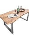Eettafel Boomrand - Bruin/Zilver 240x100 cm