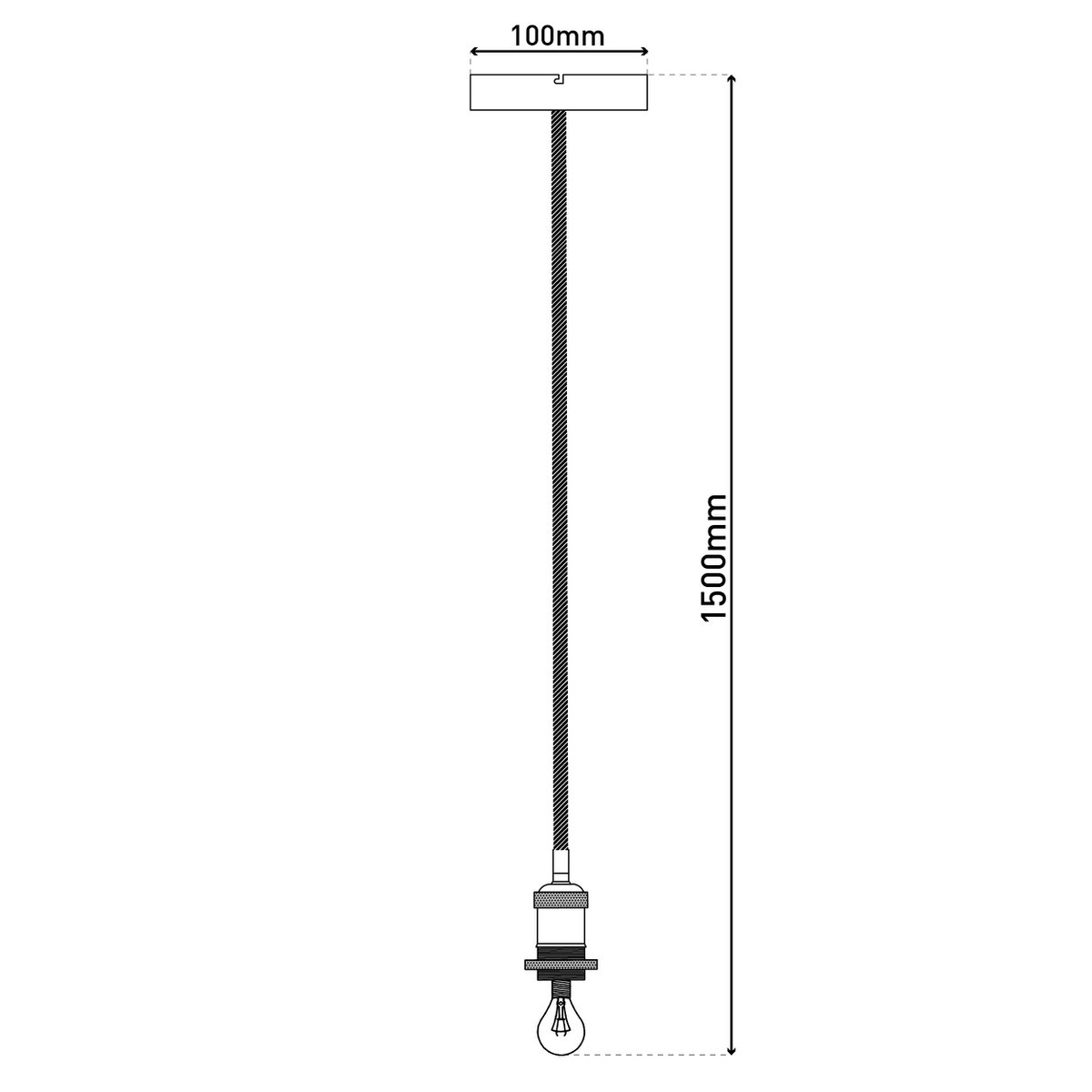 Näve Alfa Hanglamp - Zwart - 150 cm - Afbeelding 8