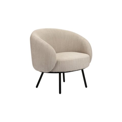Mars lounge chair in beige met armleuningen