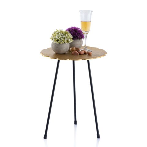Aluminium Bijzettafel Hilton Goud Used Look Ø35 x 45 cm