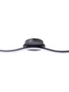 LED-wand/plafondlicht "Onda", metalen plafondlamp en plastic in het zwart, met stevig ingebouwde LED's, verlichting voor woonkamer, kantoor of nachtkastje 45 cm lang