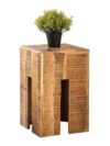 Kruk vierkant 28 x 45 x 28 cm bloemkrukbloem kolom stoel ontlasting bijzettafel mango hout