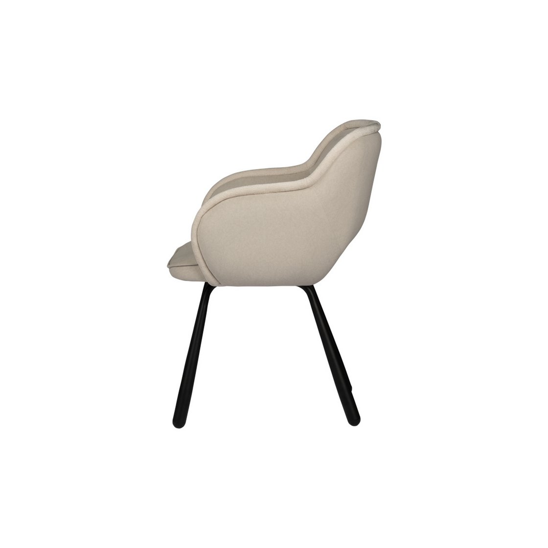 Elephant Chair - Beige met Zwart Onderstel - Afbeelding 6