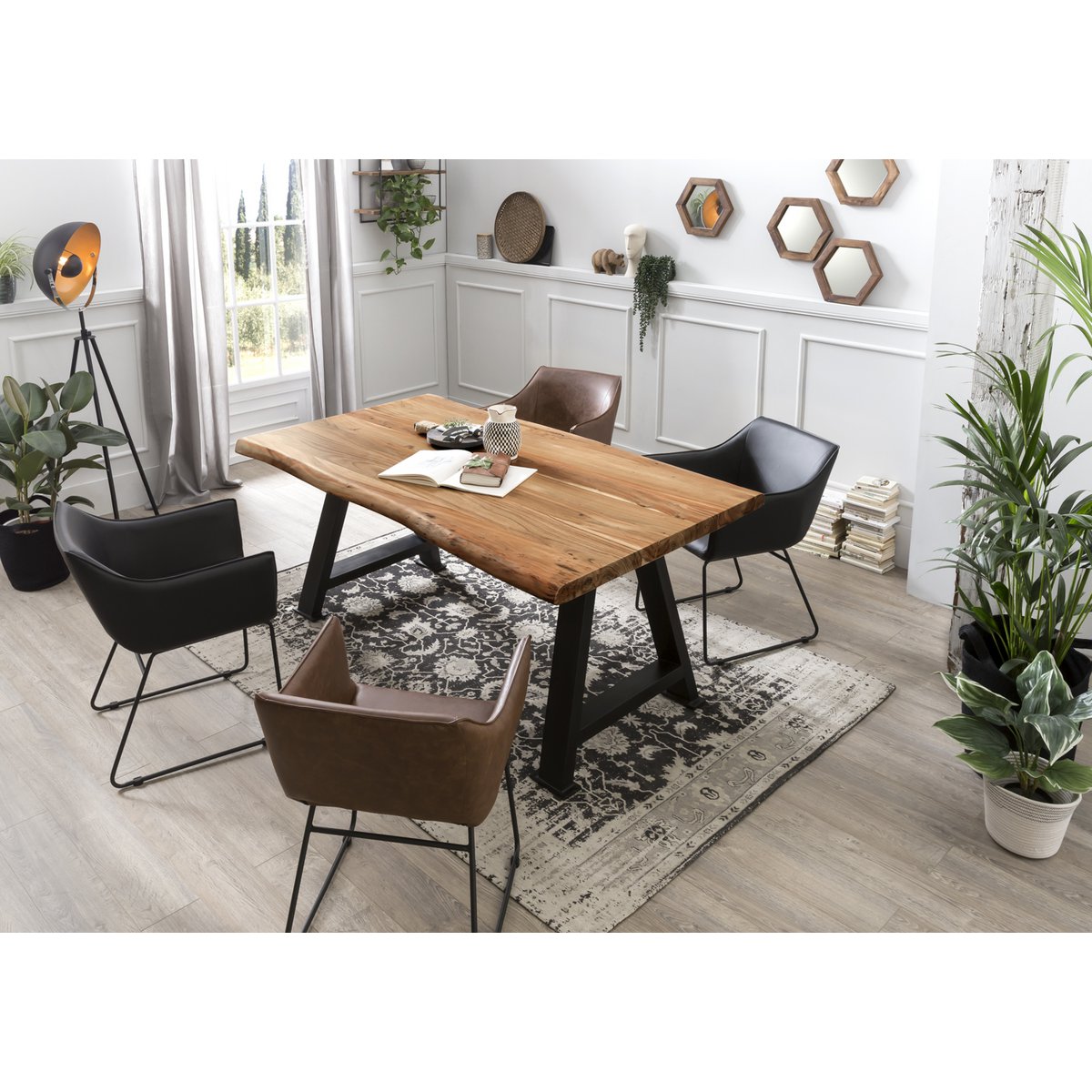 Massief Houten Tafelblad 240 cm Bruin 56 mm - Afbeelding 11