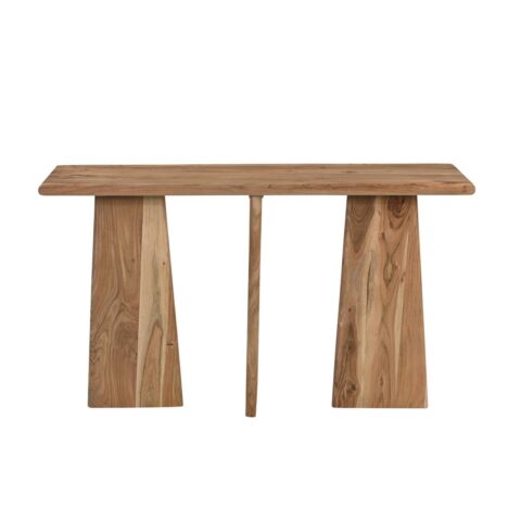 Massief acaciahouten consoletafel met asymmetrisch frame