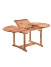 Uitschuifbare Teakhouten Tuintafel - Rond 120 tot 170 cm