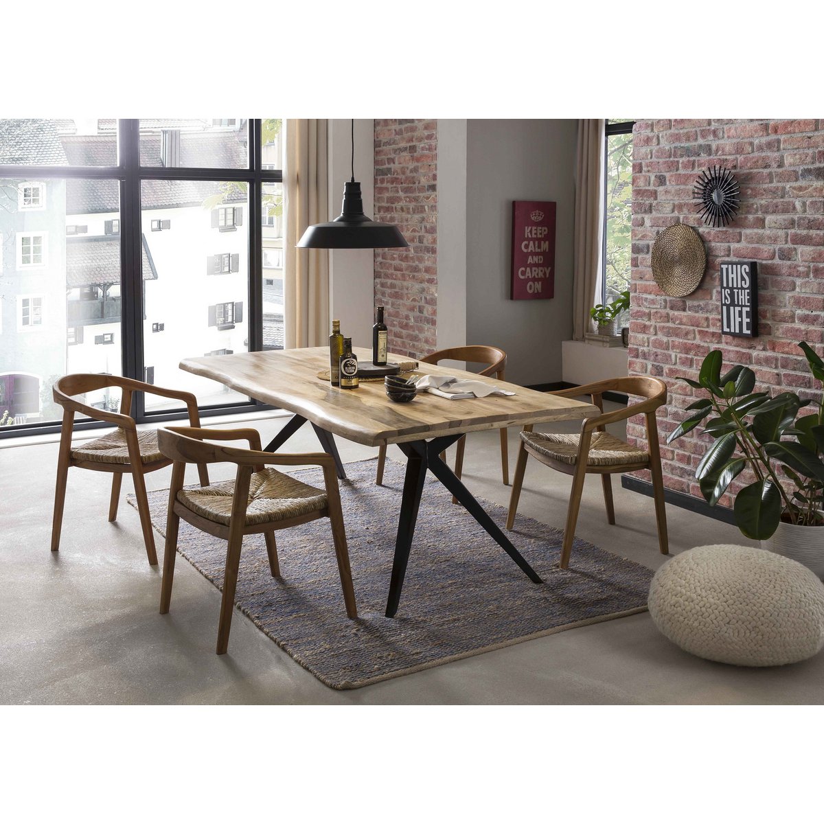 Tafelblad Massief Hout - Bruin 180x90 cm - Afbeelding 12