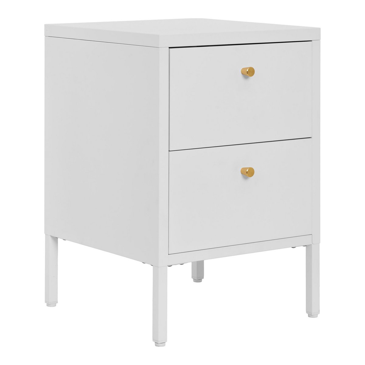 Ladekast staal wit met 2 lades 40 x 40 x 60 cm - Afbeelding 2