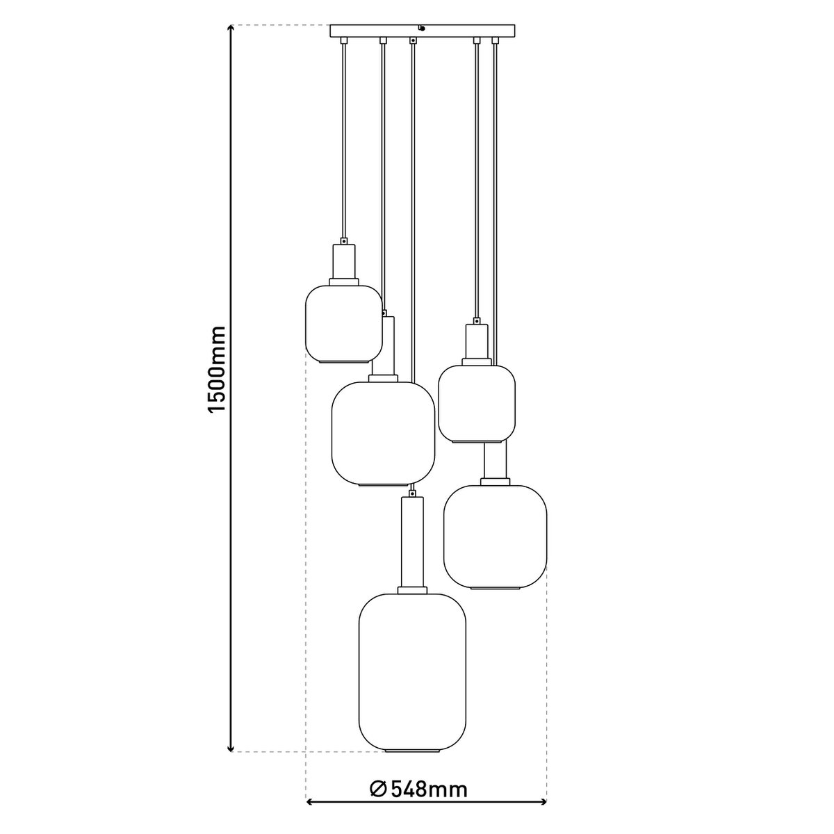 Fumo Hanglamp met Rookglas en Goudkleurig Metaal - Afbeelding 5