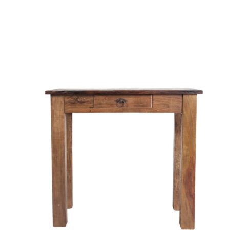 Telefoontafel van gerecycled teakhout met lade