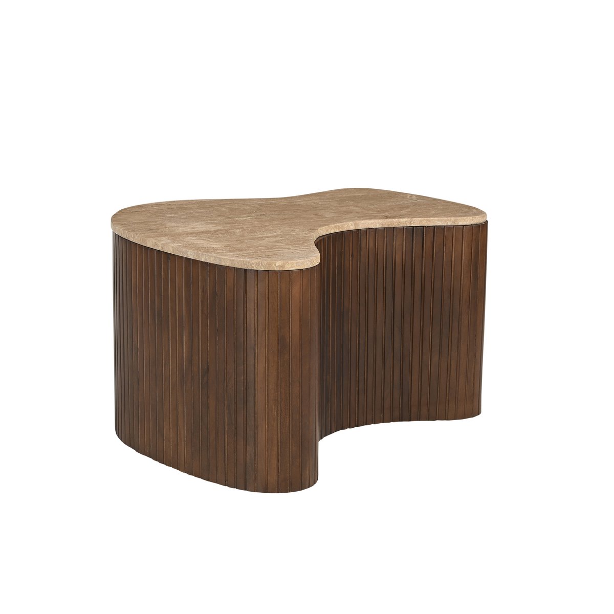 Massief Mango Houten TV-meubel met Lamellenfront Bruin - Afbeelding 5