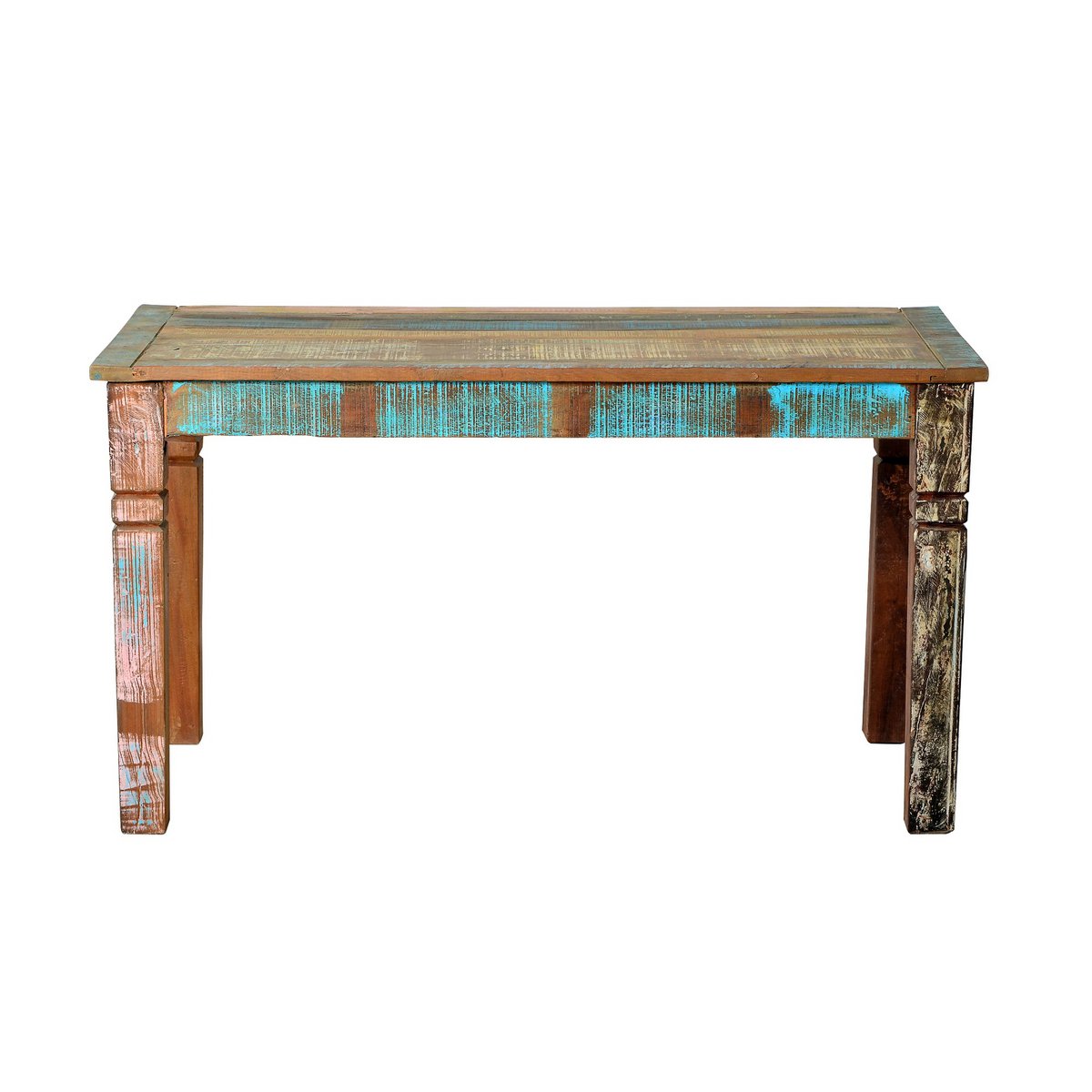 Eettafel van Gerecycled Hout - Meerkleurig 140x70 cm