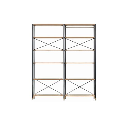 Wandrek Set met Lades en Acacia Look 210 cm